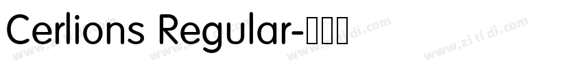 Cerlions Regular字体转换